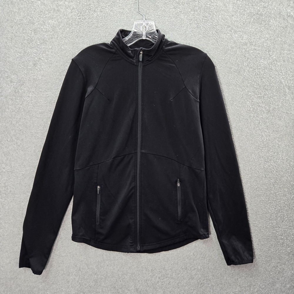 Alphalete Women Activewear Jacket Medium Black Full Zip Pockets Mock Neck